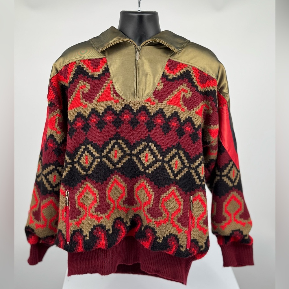 Grail 80s Spyder Windstopper Knit Pullover Sweater Ski Style XXL